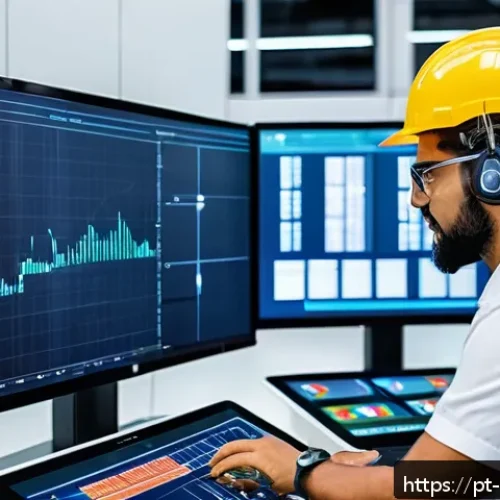 Home 30 설비 유지보수 기술 트렌드 분석 - A high-tech industrial maintenance control room in Brazil, featuring diverse engineers wearing safet...